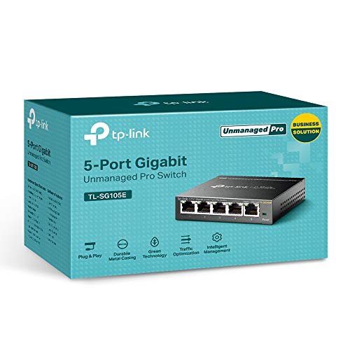Switch Ethernet Gigabit 5 Ports Gigabit Hub Rj45 Tp Link Tl Sg105e Switch Manageable