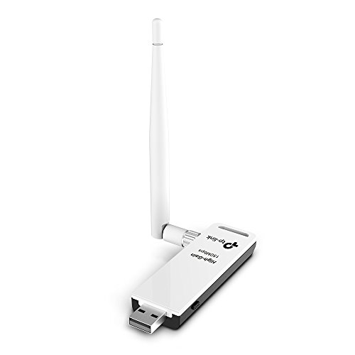 TL-WN722N Adaptateur reseau externe, interface USB 2.0, protocole Wifi 802.11 b/g/n, debit de transfert 150 Mbits/s, bande de frequence 2.4 GHz, dimensions (LxPxH) 9.3 x 2.6 x 1.1 cm