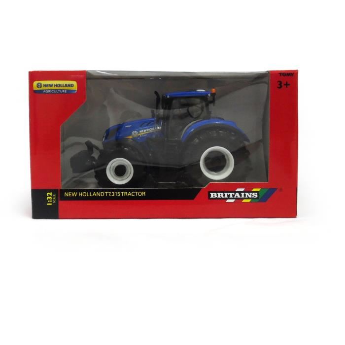 Tracteur New Holland T7.315 - Tomy - Modele 1/32 - Replique Fidele - Compatible Britains