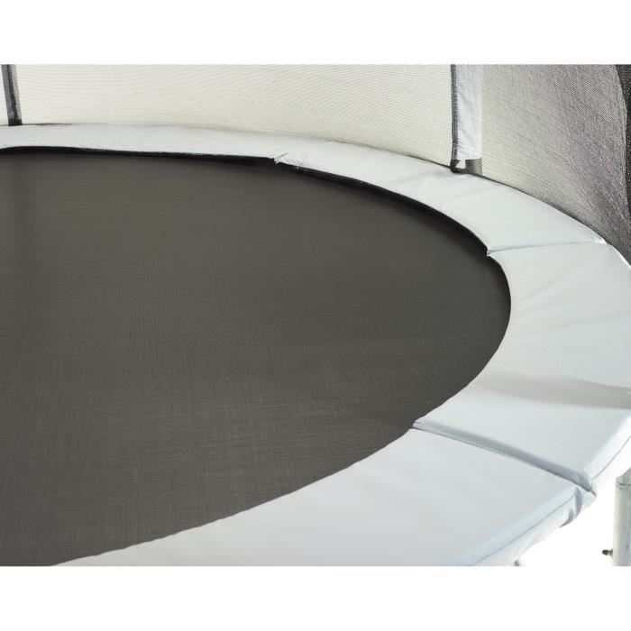 Trampoline Kangui Gris O 426430 Cm Enfant Echelle Bache Certification Ce Nf En 7114