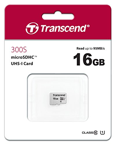 Carte Memoire Flash Transcend 300s - 16 Go - Uhs-i U1 / Class10 - Micro Sdhc