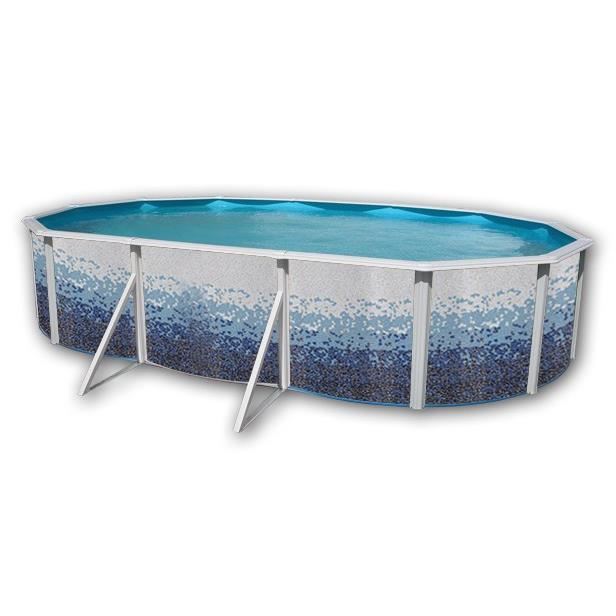 Piscine Hors Sol Ovale Toi Trencadis 640x366x120 Filtre A Sable Et Skimmer Inclus