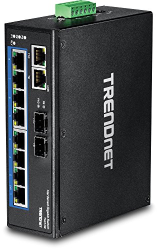 Trendnet Ti G102 Commutateur Non Gere 8 X 101001000 2 X Sfp Gigabit Combine Montage Sur Rail Din Fixation Murale Tension Cc Conformite Taa