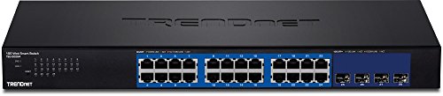 Trendnet Commutateur Ethernet Teg 30284 24 Ports Gerable 2 Couches Supportees Modulaire Fibre Optique