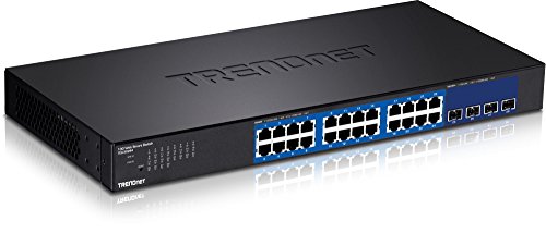 Trendnet Commutateur Ethernet Teg 30284 24 Ports Gerable 2 Couches Supportees Modulaire Fibre Optique