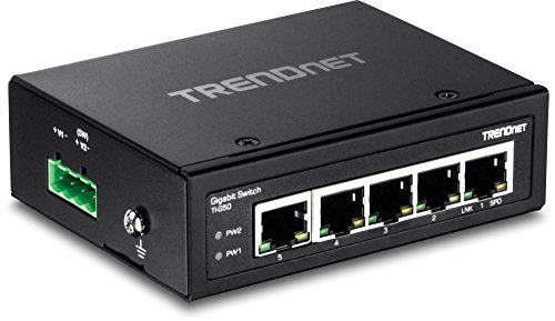 Trendnet Commutateur Ethernet Ti G50 5 Ports 2 Couches Supportees Paire Torsadee Montage Sur Rail