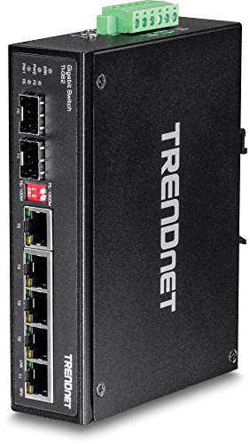 Switch TRENDnet TI G62 Rail DIN Gigabit industriel renforce non gere a 6 ports 