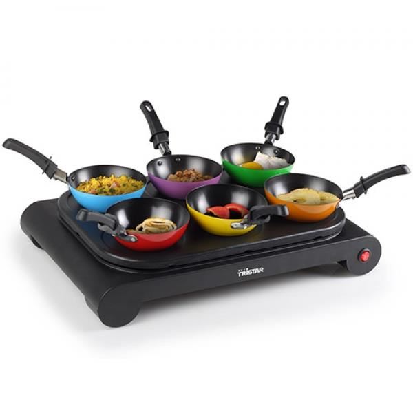 Set Wok - Tristar - Bp-2827 - 1000 W - Noir - Anti-adhesif