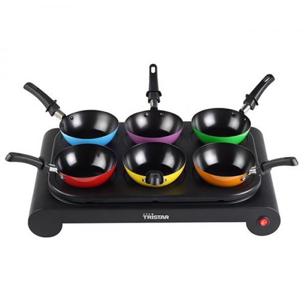 Set Wok - Tristar - Bp-2827 - 1000 W - Noir - Anti-adhesif