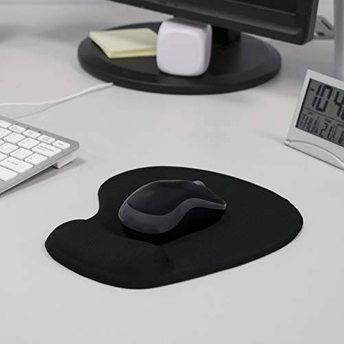 TRIXES Tapis de souris avec repose poignet en gel confort pour PC noir
