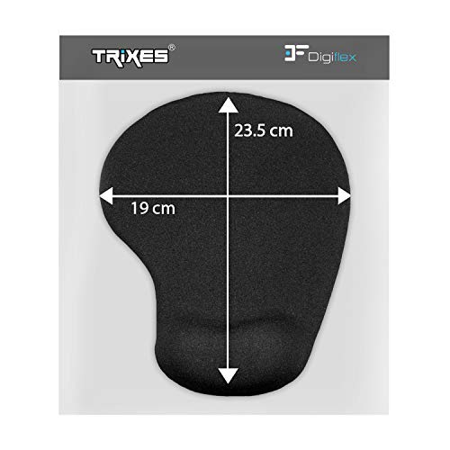 Trixes Tapis De Souris Avec Repose Poignet En Gel Confort Pour Pc Noir