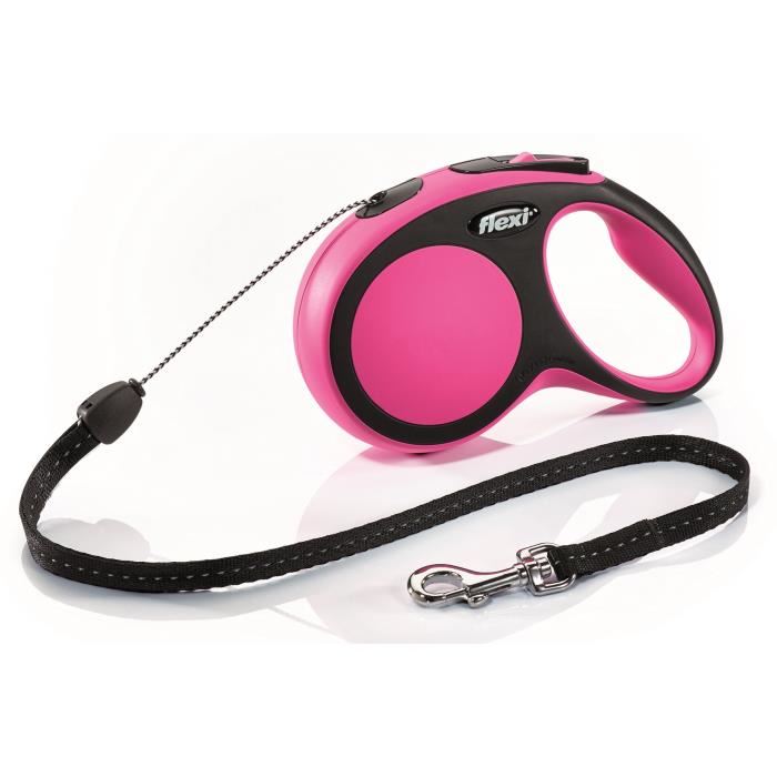 Laisse New Confort Avec Cordon De 8m Pour Chien S - Flexi - Rose
