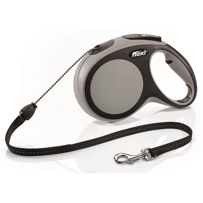 Laisse New Confort Avec Cordon De 8m Pour Chien M - Flexi - Gris