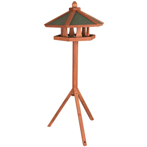 Natura Mangeoire Oiseaux Avec Pied En Pin ø 65 × 46 Cm/145 M Brun