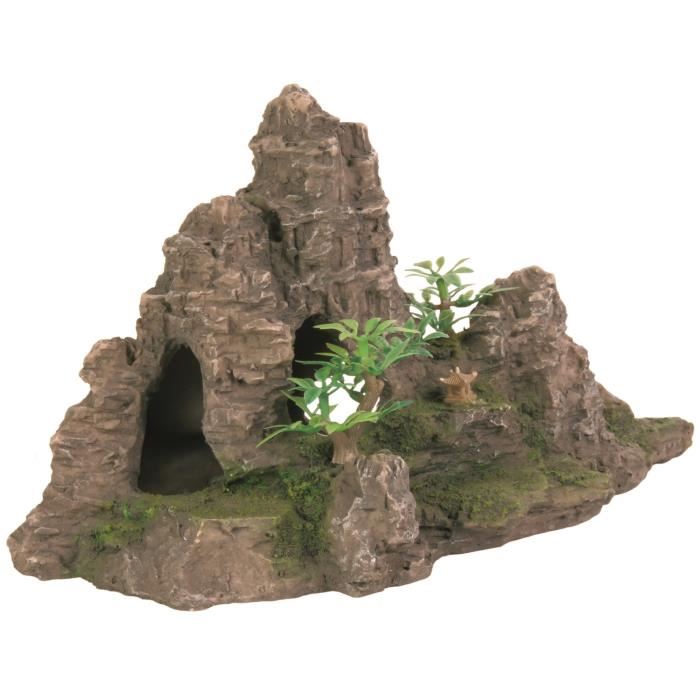 Trixie Rocher Escalier Avec Plante Pour Aquarium - 22cm - Pour Poisson