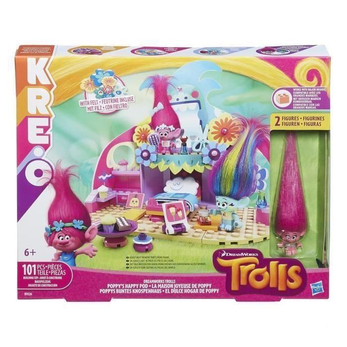 Trolls - Mini Set - Maison De Poppy - Figurines Poppy Et Harper Incluses