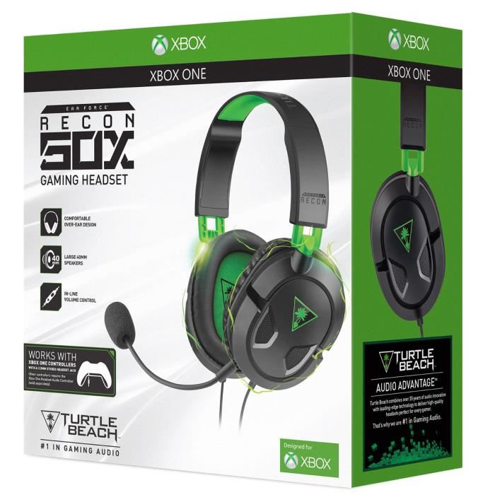 Casque Gaming Turtle Beach Recon 50x Pour Xbox One Tbs 2303 02