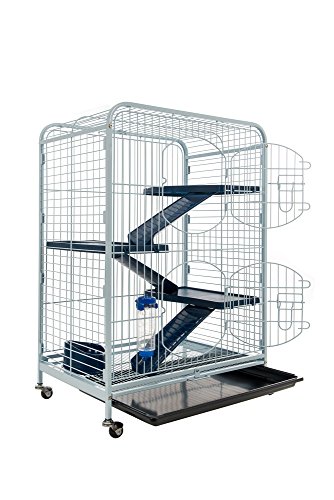 Cage Tower Bleu/Blanc - Agrobiothers - 64x44x93cm