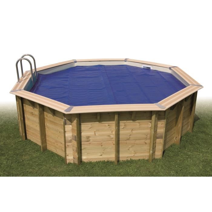 Couverture Solaire A Bulles Bordee Ubbink Piscine Octogonale Ubbink Ø 450cm Coloris Bleu