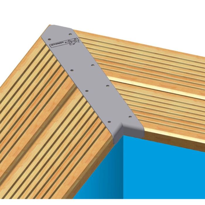 Piscine En Bois Linea 350 X 1550 X 155 Cm - Liner Bleu