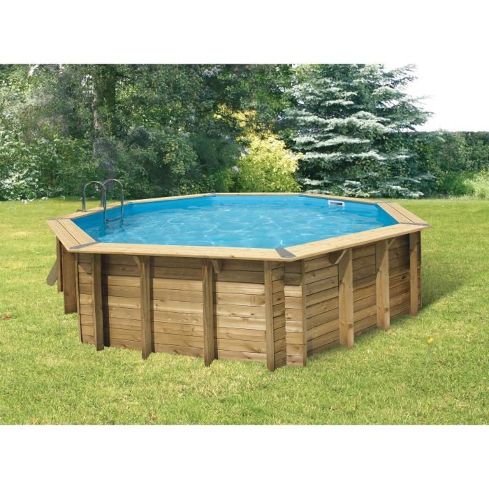 Ubbink Piscine Bois Ocea 5,80 X H1,30m Coloris Du Liner - Beige