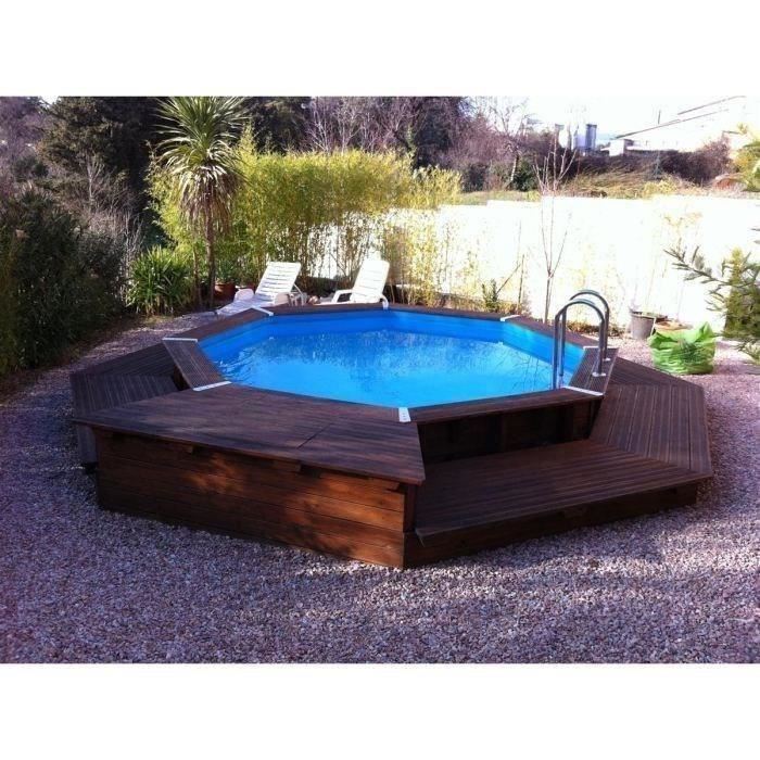 Piscine Bois Ubbink Ocea - 430 H120cm - Liner Bleu - Hors Sol, Semi Enterree Ou Enterree - Garantie 15 Ans