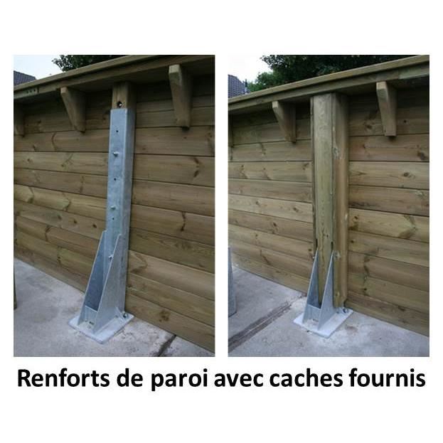 Piscine carre Linea 300 x 300 x 126 cm