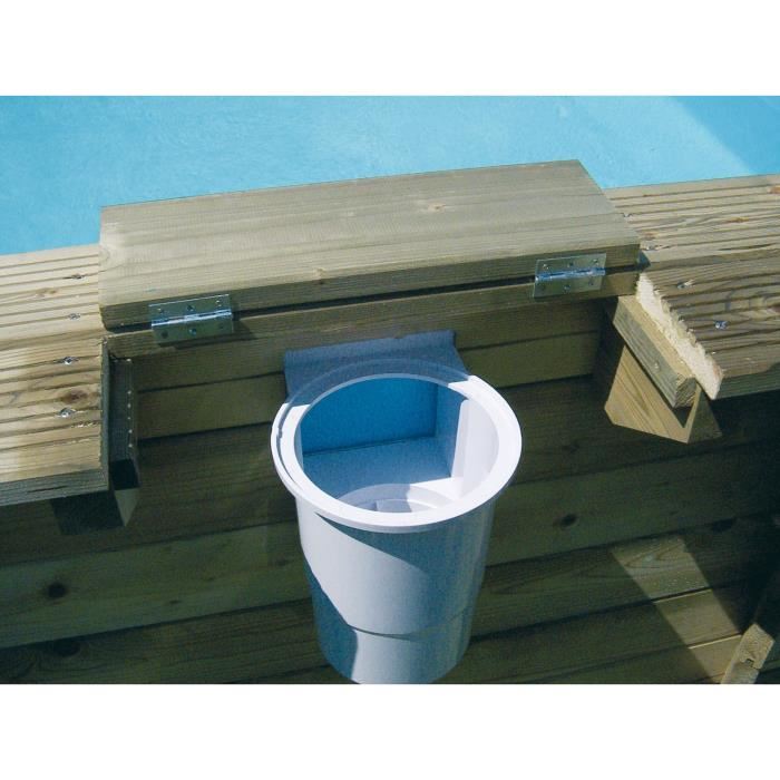 Kit Piscine Hors Sol En Bois Ubbink 490 X 300 X 120 Cm Ovale Avec Filtre A Sable Echelle Interieure Et Echelle Exterieure