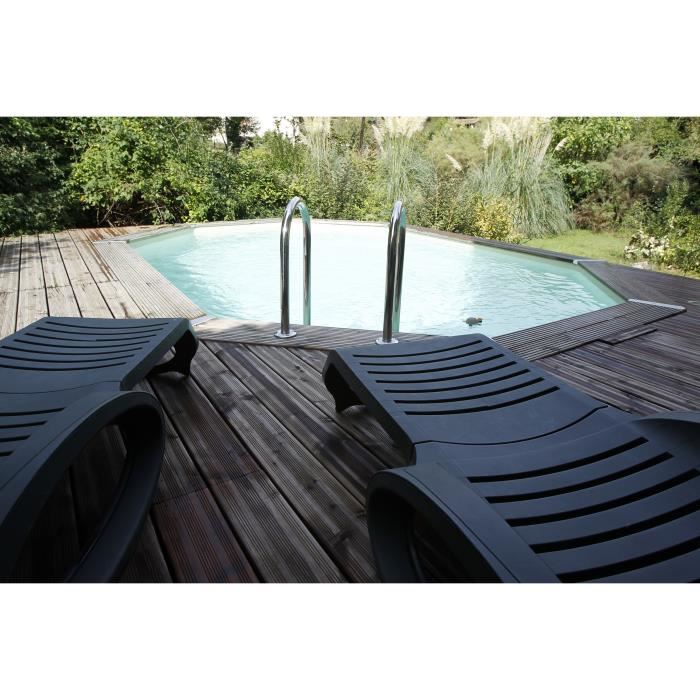 Piscine hors sol bois Octogonale Ocea 610 x 400 x 130 cm
