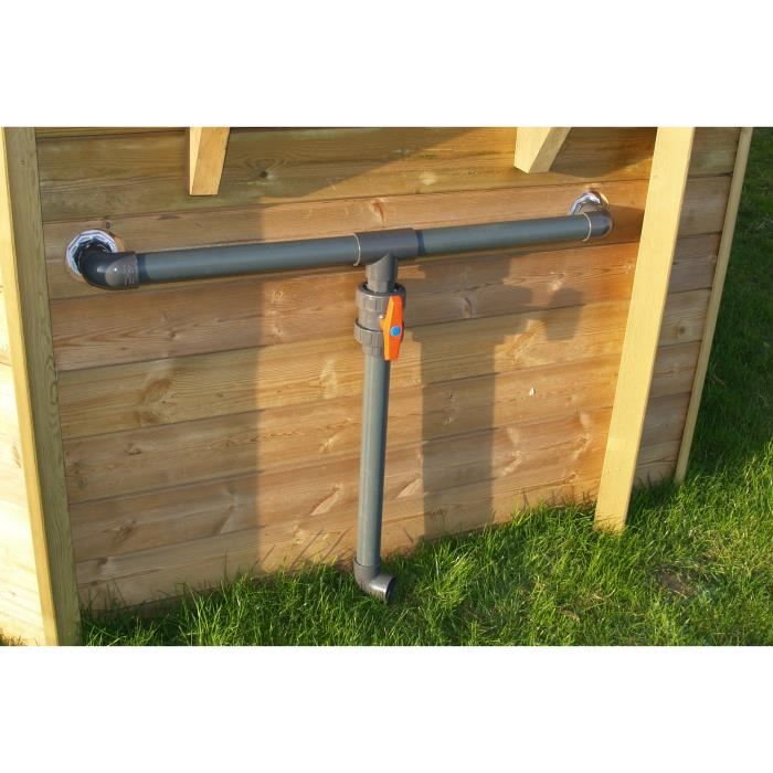 Ubbink Piscine Bois Ocea 8,60 X 4,70 X H1,30m Coloris Du Liner - Gris