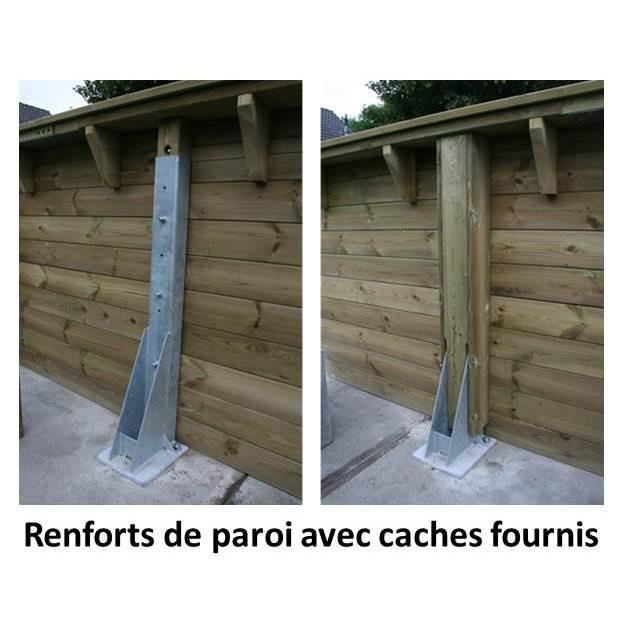 Ubbink Piscine Bois Linea 350x650 H140cm Liner Beige Hors Sol Semi Enterree Ou Enterree Garantie 15 Ans