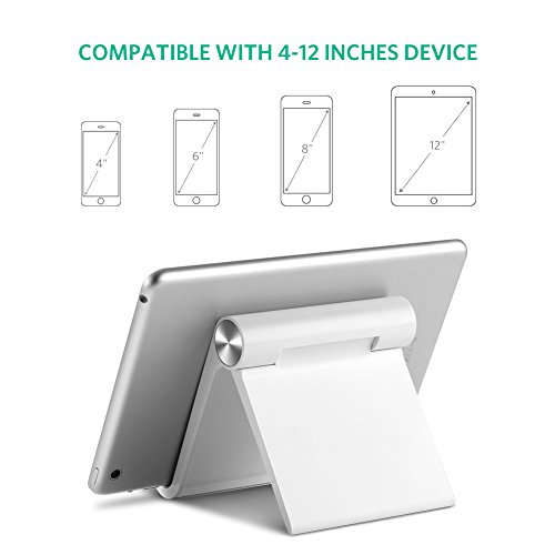 Ugreen Support Tablette Reglable Ipad Stand Pliable Blanc Compatible Avec Ipad Pro Ipad Air Ipad Mini