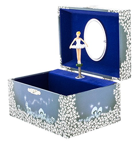 Coffret A Bijoux Musical - Ulysse - Ballerine - Bleu - 15 X 10 Cm - Lac Des Cygnes - A Partir De 3 Ans - Enfant