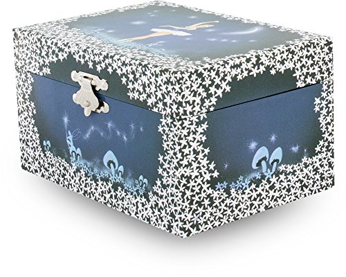 Coffret A Bijoux Musical - Ulysse - Ballerine - Bleu - 15 X 10 Cm - Lac Des Cygnes - A Partir De 3 Ans - Enfant