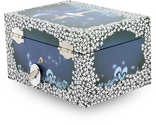 Coffret A Bijoux Musical - Ulysse - Ballerine - Bleu - 15 X 10 Cm - Lac Des Cygnes - A Partir De 3 Ans - Enfant