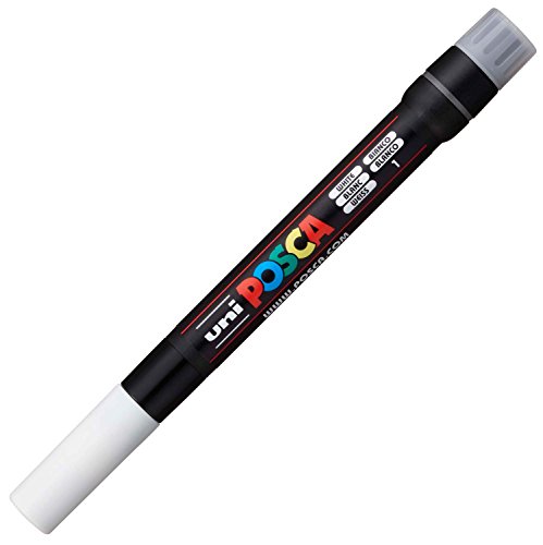 Marqueur - Posca - Pinceau Brush - Blanc - Largeur De Trait 1-10 Mm - Opaque