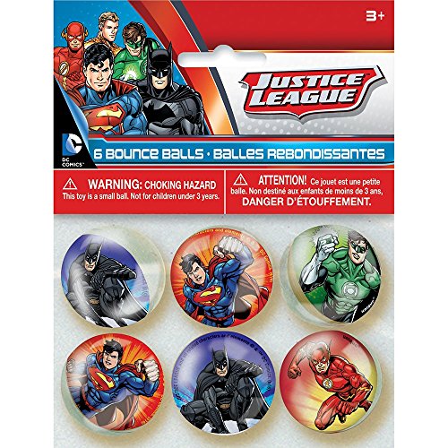 Lot De 6 Balles Rebondissantes Justice League Unique Party Branding Interieur Jouet