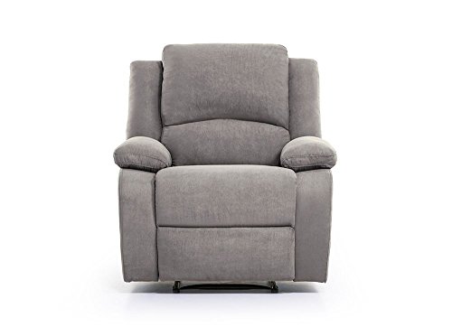 RELAX Fauteuil relaxation Tissu gris Style contemporain L 86 x P 90 cm