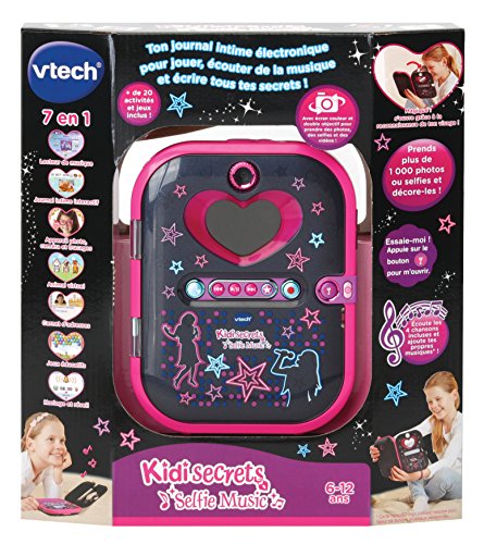 Agenda Electronique Vtech Kidisecrets Selfie Music Noir Avec Lecteur Mp3 Pour Filles De 6 A 12 Ans