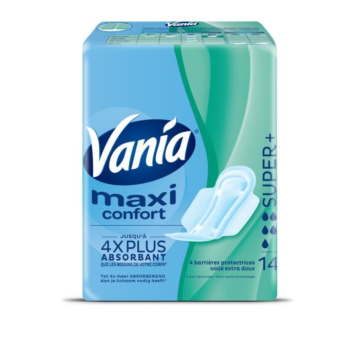 VANIA Maxi Confort 14 Serviettes - Lot de 2