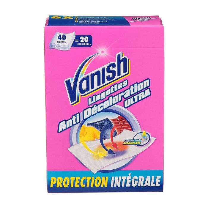 Vanish Lingettes Anti Decoloration - 20 ...