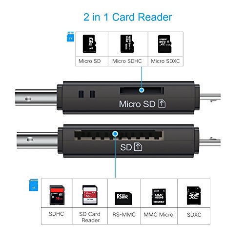 Lecteur De Carte Memoire - Zisonix - Vanja - Micro Sd/sd - Micro Usb Otg - Usb 2.0