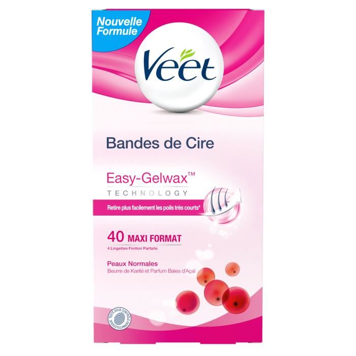 Veet - Bandes Cire Froide - Peaux Normales - X 40