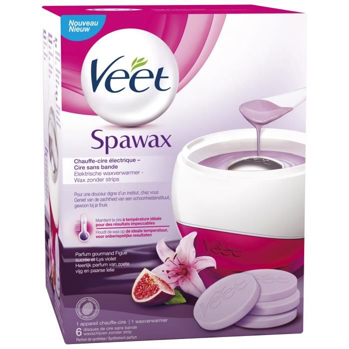 Veet  Kit  Chauffe-cire Electrique Spawax - Blanc Et Rose