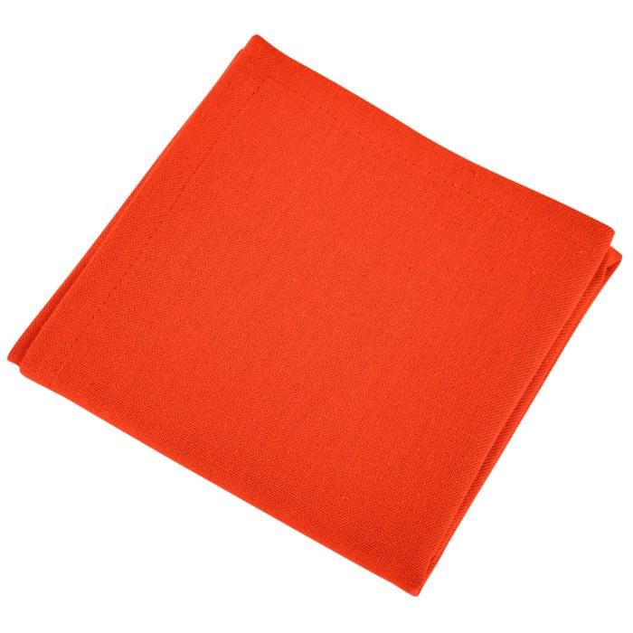 Vent Du Sud Lot De 12 Serviettes De Table Yuco Orange Cuivre
