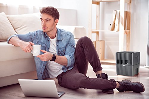 Humidificateur D'air Original Lw15 Noir/anthr. Pieces Jusqu'a 25m². Humidifie A Froid Et Reduit Les Polluants De L'air. Sans Brume.