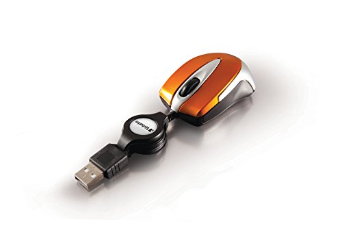 Souris De Voyage Filaire Verbatim Mini Optique 2 Boutons Pc Orange