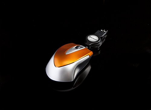 Souris De Voyage Filaire Verbatim Mini Optique 2 Boutons Pc Orange