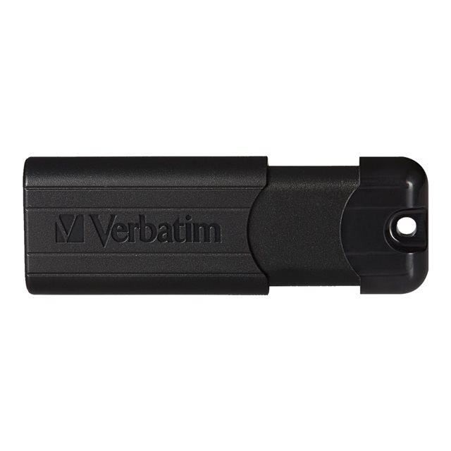 VERBATIM Cle USB 3.0 retractable Verbatim Pinstripe Noir - 64 Go