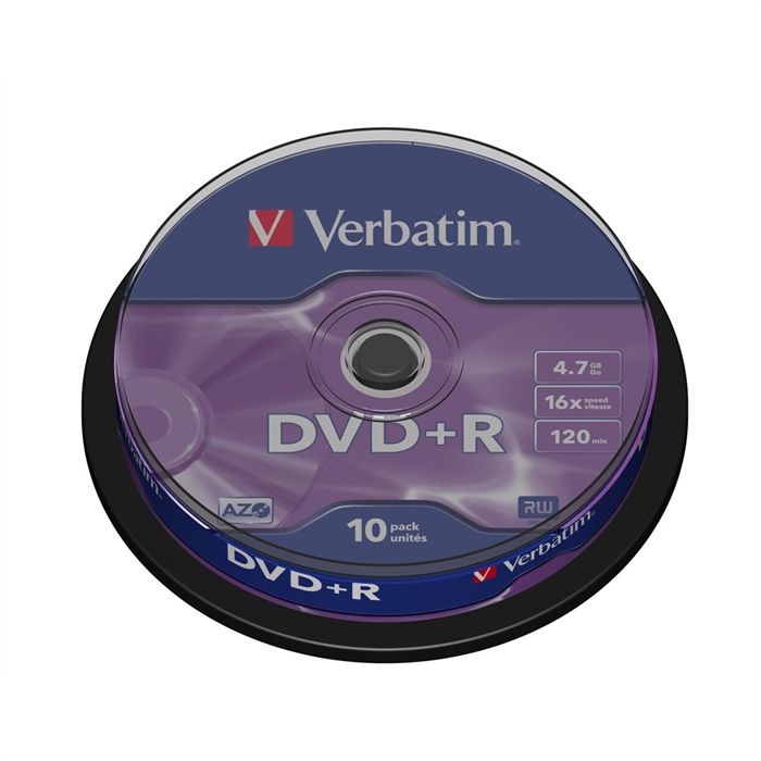 Dvd+r X 10 Datalifeplus Verbatim - 4.7 Go - Support De Stockage - Lot De 10